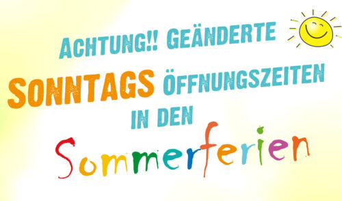 Artikelbild zu Artikel Sonntags geänderte Öffnungszeiten